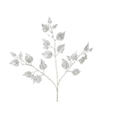 Decoris Plastic Spray with SpAngel on Leaf 68cm - Clear/Silver